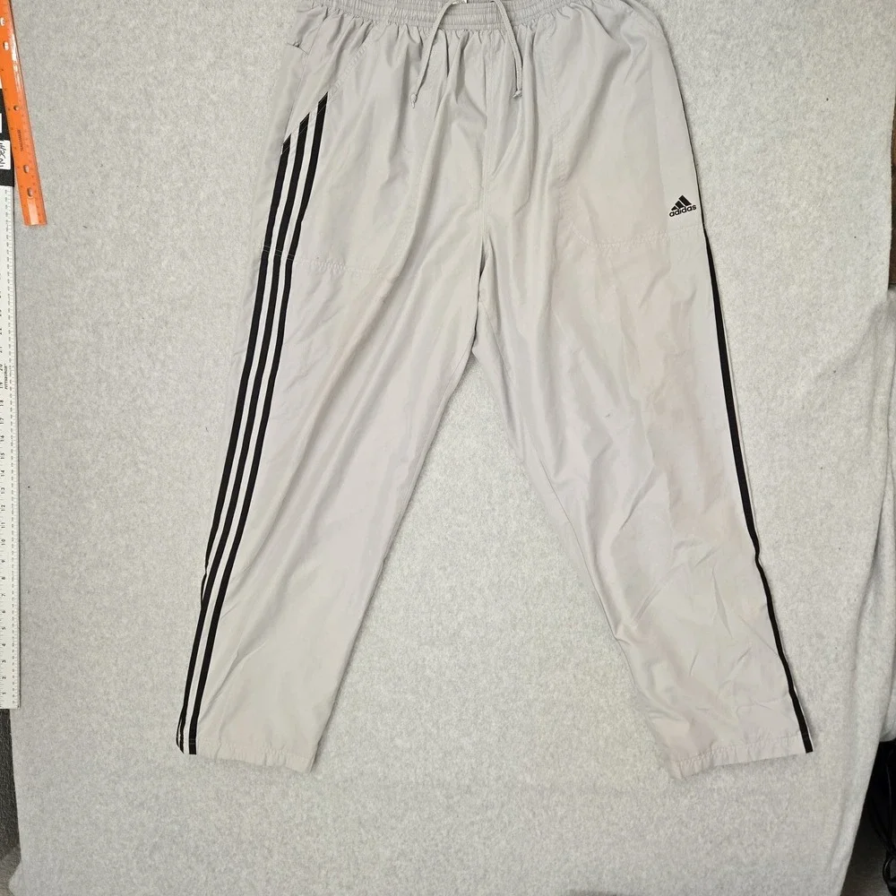 Adidas Men Pants XL Gray Track‎ Pants Stripe 31